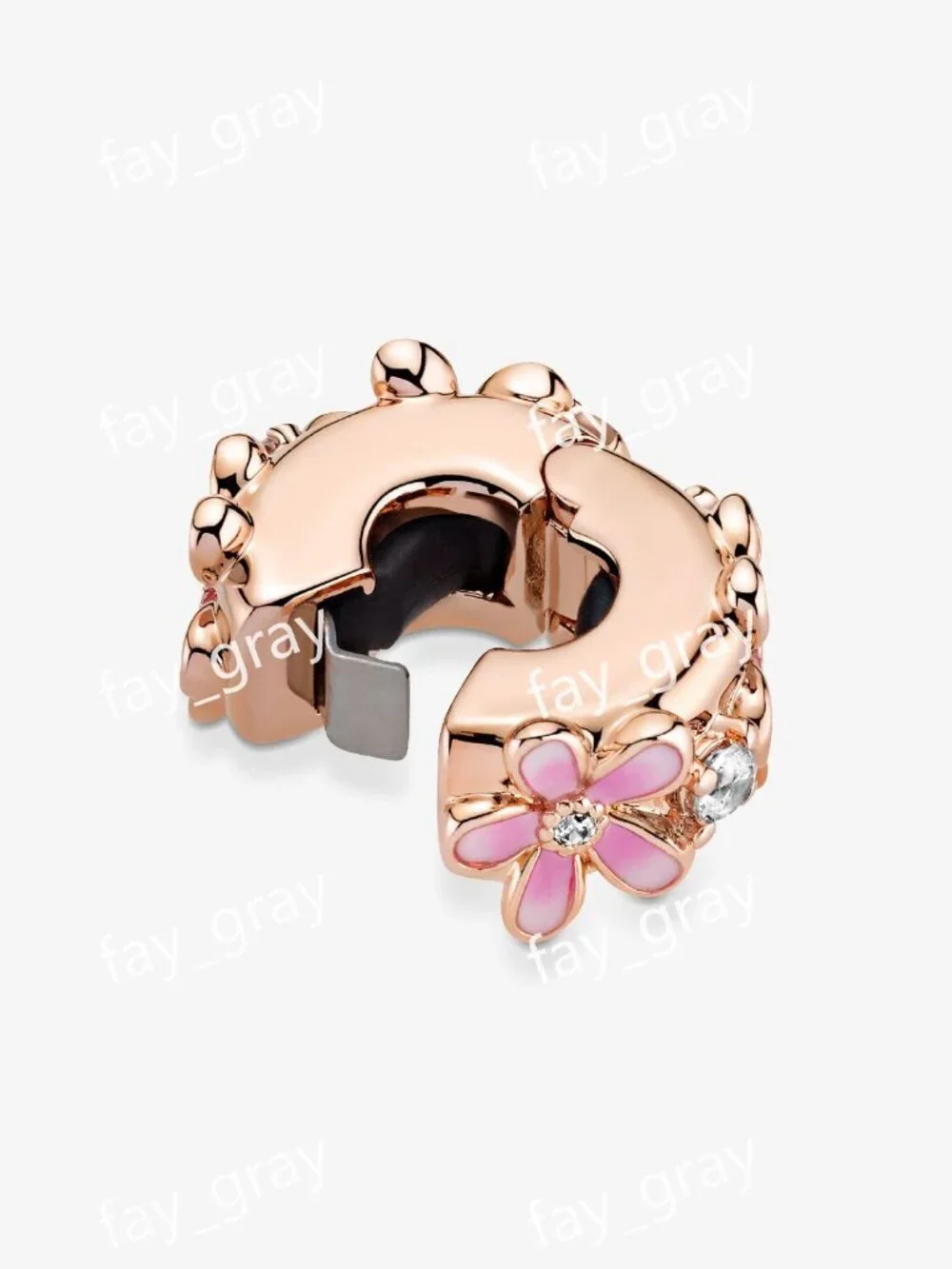 Pandora Pink Daisy Spacer Clip Charm